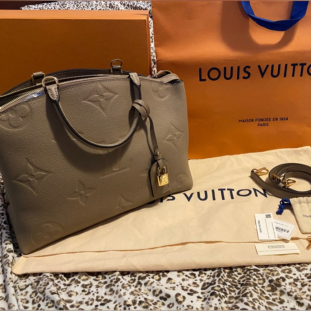 Louis Vuitton Monogram Emplante Grand Pallas MM Shoulder Bag